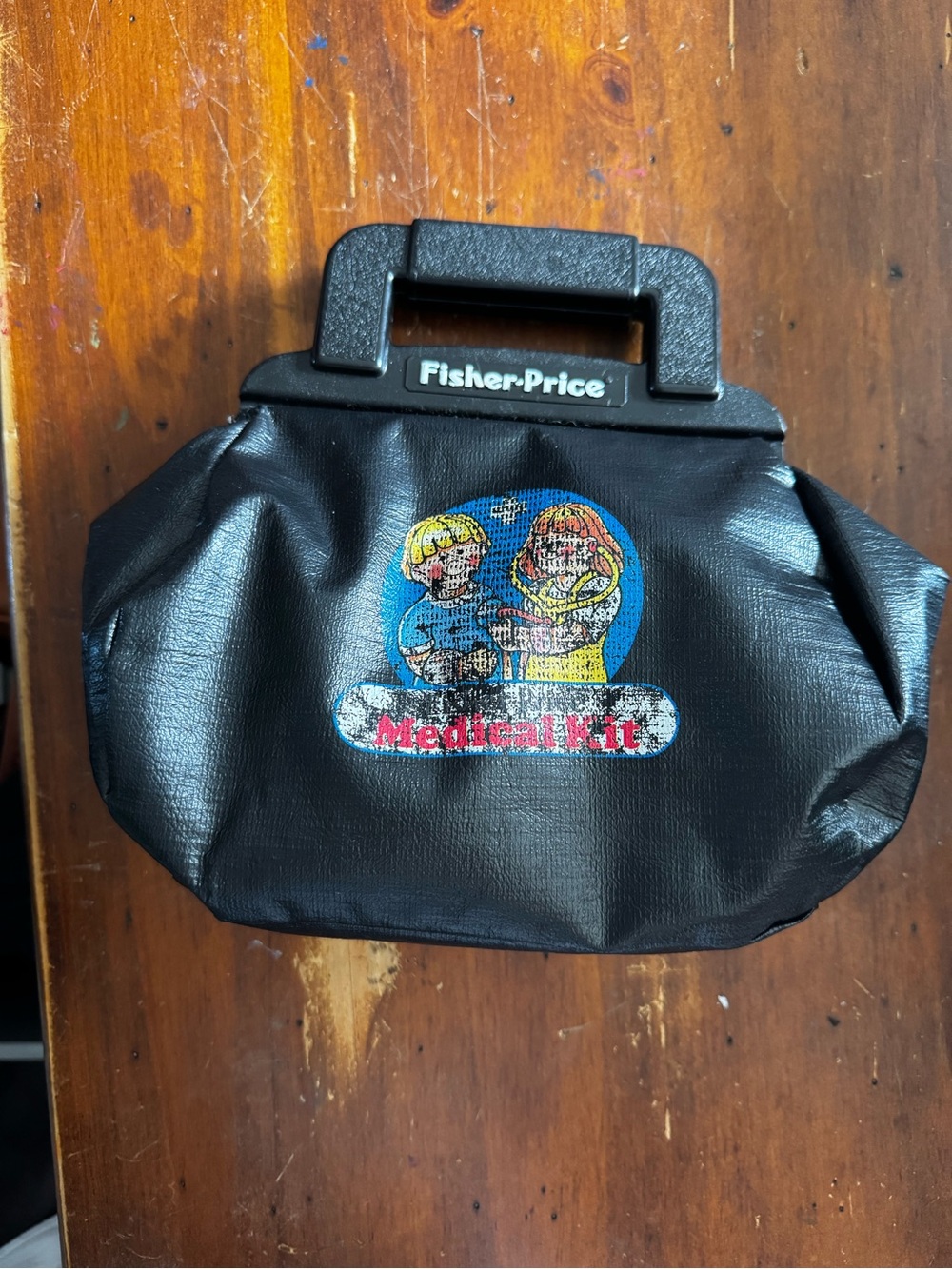 Fisher-Price Black Kids' Toy Medical Kit Bag with Graphic